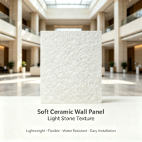 Panneau de pierre flexible MCM, durable, imperméable et résistant aux hautes températures, revêtement mural en porcelaine souple personnalisé pour hôtel et bureau