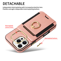 CasePeak-Porte-cartes portefeuille en cuir pour iPhone 16, 15, 14, 13, 12, Pro Max, 360