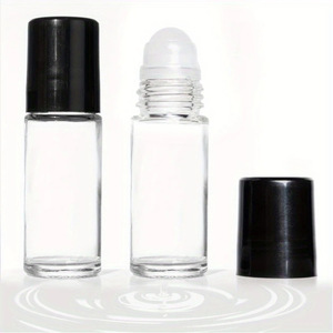 LK Packaging Perfume Roll-On 5ml <b>10ml</b> White Black Superior Square Marble Base Glass <b>Bottle</b> Matte Surface Beech Walnut Cap - Product Image 5