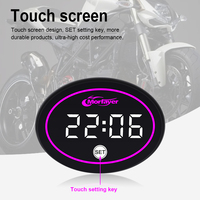 Model Baru Monitor Multifungsi Mode 4-in-1 untuk Motor, Menampilkan Waktu, Suhu, dan Voltmeter dengan 7 Warna Lampu