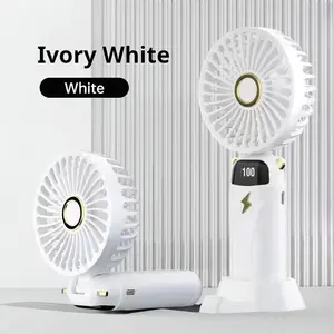 Ventilador portátil USB portátil OEM ODM Ventilador elétrico com display digital Ventilador de refrigeração de ar de mesa dobrável 5V