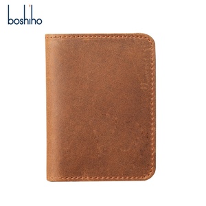 Portefeuille Bifold en Cuir Crazy Horse Personnalisé Boshiho pour Hommes, Style Vintage Fin, Porte-Cartes RFID avec Option de Gravure - Product Image 6