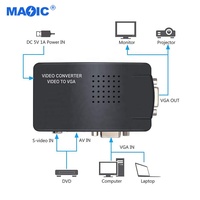 Convertisseur vidéo pour appareils électroniques grand public, adaptateur AV S-Video vers VGA, boîtier de conversion RCA vers VGA