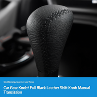 Poignée de levier de vitesses de voiture en cuir noir intégral ergonomique pour transmission manuelle ZCQR DECO M0296 Chine