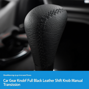Car <b>Gear</b> <b>Knob</b> Full Black Leather Shift <b>Knob</b> Manual Transmission - Product Image 3