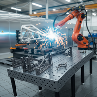 Meja Perlengkapan Pengelasan 3D YAHANDA Baru Permukaan Anti Aus yang Dikeraskan Akurasi Stabil untuk Produksi Pengelasan Busur Robot Berkelanjutan.