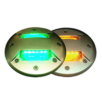 Balise routière LED en aluminium câblée, type œil de chat, avec clignotement synchrone, indice de protection IP68, pour éclairage routier et ponts permanents et marquages routiers
