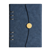 Carnet de luxe personnalisé écologique avec logo en feuille d'or, agenda en cuir PU gaufré, classeur à anneaux A5 rechargeable, cadeaux d'entreprise