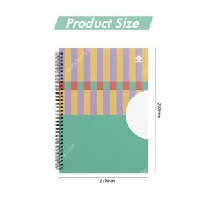 Quaderno <span class=keywords><strong>a</strong></span> Spirale <span class=keywords><strong>A4</strong></span> con Copertina Rigida <span class=keywords><strong>a</strong></span> <span class=keywords><strong>Righe</strong></span> Geometriche, Personalizzabile per Scuola e Ufficio - Product Image 5