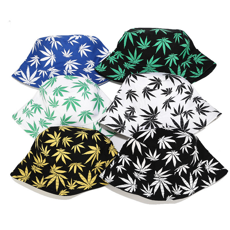 Bucket Hat FENRIR Feuille Marijuana Weed Cannabis - Chapeau Bob Pliable Snapback Homme Femme