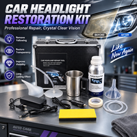 Kit de réparation et de restauration professionnel pour phares automobiles : Polissage, revêtement, chauffage, vaporisation et nettoyage
