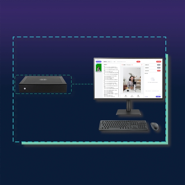 Hiseeview Multilingual Streamer Technology AI Digital Human 4K Windows Portable Lightweight Live Stream Box TikTok Youtube