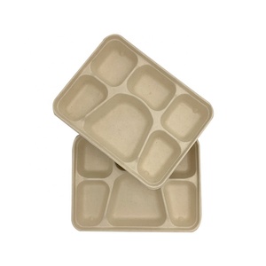 Mẫu miễn phí 100% phân hủy sinh học dùng một lần thực phẩm container thân thiện với môi hộp giấy làm từ bã mía cho cắm trại - Product Image 4