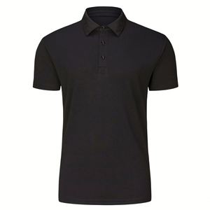 Polo de sport pour homme, design simple, élastique, coupe ajustée, 100% coton de haute qualité, modèle vierge - Product Image 2