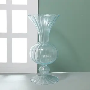 Factory Direct Sale Modern Transparent Stained Glass Flower Vase For Mother's Day Gift