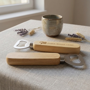 Wholesale Custom Wooden Beer Bottle Opener with Laser Logo - <strong>Bar</strong> <strong>Tool</strong> &amp; Wedding Party Favors - Product Image 1
