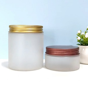 8 oz Cosmetic Plastic Empty Hair <b>Scrub</b> Body Butter Jars 4oz Cream Jar 250ml Frosted Plastic Shea Butter Containers With Gold Lid - Product Image 1