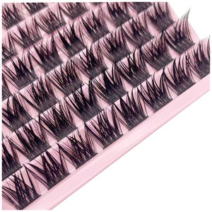 3D Deep Wave Strip False <b>Eyelashes</b> Plastic Cotton Band Tray White Gold Box Wholesale Natural Reusable Handmade <b>Eyelashes</b> <b>Vendor</b> - Product Image 2