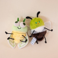 Porte-clés en peluche amusants en forme d'insectes avec rembourrage en coton PP (mouche, libellule, moustique) pour breloques de sac et souvenirs créatifs