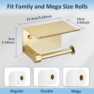 Support de papier toilette en aluminium avec étagère, vente en gros pour la décoration, par Gold Factory - Product Image 3