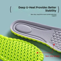 Semelles intérieures de chaussures unisexes en coton respirant épaissi haute résistance + coussin anti-fatigue D01, absorption des chocs pour le sport