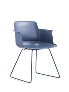 Inicio Hotel Café Silla Moderna Estructura de metal Cuero Sillas de comedor - Product Image 5