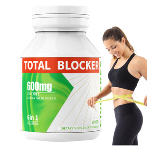 Bloqueur de graisses 6 en 1 Oem Private Label Bloc amincissant post-repas Glucides non désirés Soutien du poids Objectifs de régime aux haricots blancs - Product Image 1