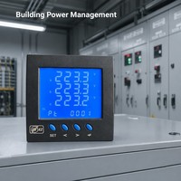 Medidor de Energía Multifunción Trifásico con Pantalla LCD RS485 Modbus-RTU, Monitor de Energía Digital Inteligente Industrial de 5A