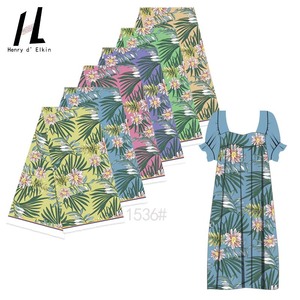 Tela de Poliéster con Diseño Auténtico de las Islas del Pacífico para Vestidos Mumu Fluidos, Camisas Aloha y Sarongs - Product Image 1