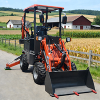 Chargeuse-pelleteuse diesel chinoise JX Yanmar 4 roues Euro 5/Moteur EPA Pompe hydraulique et boîte de vitesses ENERPAC Garantie 1 an Petite mini