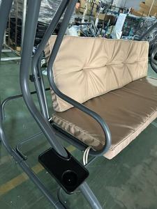 <span class=keywords><strong>Hamac</strong></span> de jardin moderne en acier à 3 places, cocoon, patio extérieur, imperméable, chaise suspendue de jardin avec auvent réglable - Product Image 5