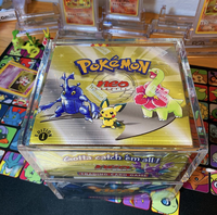 Boîte de protection magnétique en acrylique pour Poke Elite Trainer Box avec base LED, protection UV de qualité supérieure
