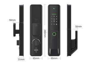 स्टेनलेस स्टील 5050 डबल जीभ इलेक्ट्रॉनिक मोटिय फिंगरप्रिंट पहचान कैमरा डिजिटल कीपैड अपार्टमेंट स्मार्ट लॉक - Product Image 6