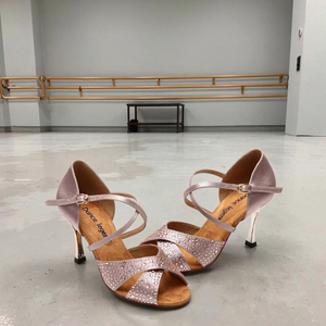 <span class=keywords><strong>Zapatos</strong></span> <span class=keywords><strong>de</strong></span> <span class=keywords><strong>baile</strong></span> latino <span class=keywords><strong>de</strong></span> cristal con punta abierta a la moda para mujer, <span class=keywords><strong>zapatos</strong></span> <span class=keywords><strong>de</strong></span> tango-1806 - Product Image 1