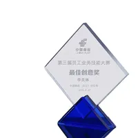 Trophées créatifs en cristal pour fabricants de trophées, trophée livre en cristal, trophée diamant, trophée cadeau, trophée personnalisé en verre, trophée en acrylique, médaille musicale