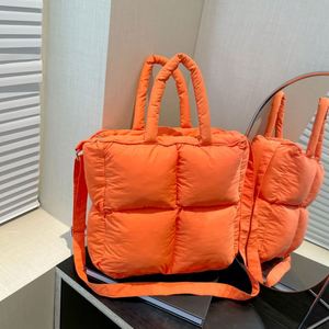 Personalized Puffer Quilted <b>Square</b> Tote Crossbody Bag Lightweight Puffy Women's Shoulder Bag - Product Image 5