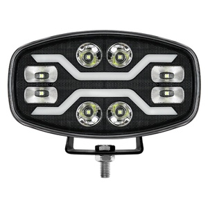 Projecteur automobile ovale haute puissance 9 pouces, faisceau combiné, 4x4, tout-terrain, camion, lampe de position blanche ambre, lampe de travail LED, phare LED, 80W - Product Image 1