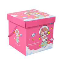 Boîtes cadeaux écologiques en carton ondulé recyclé avec poignée, impression offset, type dossier, pour l'emballage de fruits et de fruits de mer