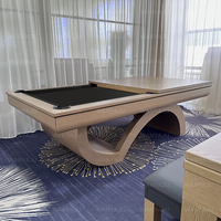 Table de billard de luxe en bois moderne sur mesure de haute qualité en gros, table de tennis de table, table de billard de 8 pieds avec accessoires complets