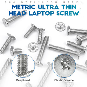 Bag of 100pcs M2 M2.5 M3 M4 <b>M5</b> M6 Ultra Low Head Stainless Steel Laptop <b>Screw</b> Thin Flat Head Metric System - Product Image 3