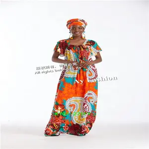 アフリカのSAHARA祈りコットンビスコース着物ローブデザインドレス