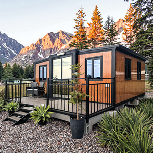 Casas prefrafricadas gấp ngoài trời mở rộng <span class=keywords><strong>container</strong></span> đôi cánh 40ft hộp cho khách sạn xuyên biên giới thương mại nước ngoài - Product Image 2