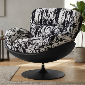 Modern Torus Shape Bean Bag Chair Contemporary Style Living Room Furniture Metal Frame Cat Paw Leather - Product Image 4