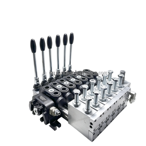 Vanne de commande directionnelle sectionnelle électro-hydraulique manuelle à 6 bobines DCV60 60L/min, marque Huamao, moteur diesel, garantie de 6 mois - Product Image 1