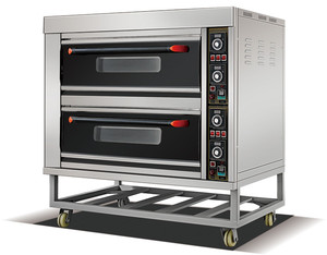 Four à pâtisserie électrique professionnel à 1 niveau et 2 plateaux, 6,6 kW, en acier inoxydable, pour pâtisserie, pain, <span class=keywords><strong>pizza</strong></span> - Product Image 5