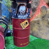 Accessoires de zombie animatroniques en métal pour la maison hantée d'Halloween, parfaites pour les salles d'évasion, les garderies, les écoles, les centres commerciaux et les aéroports