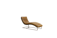 Chaise longue en cuir marron Antique en cuir véritable, nouvelle collection