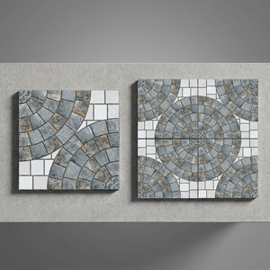 Embossed Designer 16x16 Ceramic Digital Outdoor 40x40cm Heavy Duty Parking Tiles 400x400mm Porcelain Driveway Floor Tiles - Product Image 1