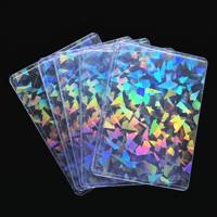 JIN OU Protège-cartes holographiques sans acide et sans PVC, protecteurs de cartes en feuille laser sécurisés pour cartes TCG de collection