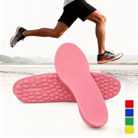 Semelles de massage légères et respirantes roses, inserts souples pour chaussures, soutien de la voûte plantaire, coussin de talon pour baskets femme, confort optimal